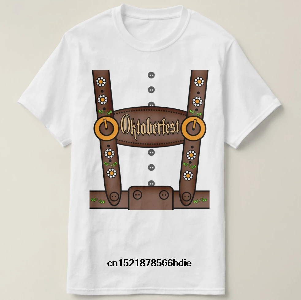 

Printed Men T Shirt Cotton Short Sleeve Funny Lederhosen Oktoberfest Shirt Women tshirt