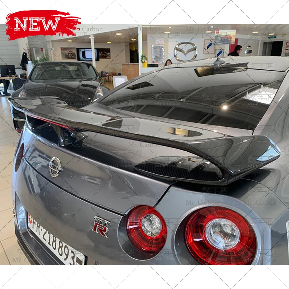 Для NISSAN R35 GTR MY17 Варис Стиль углеродное волокно стекло GT Спойлер отделкой средства