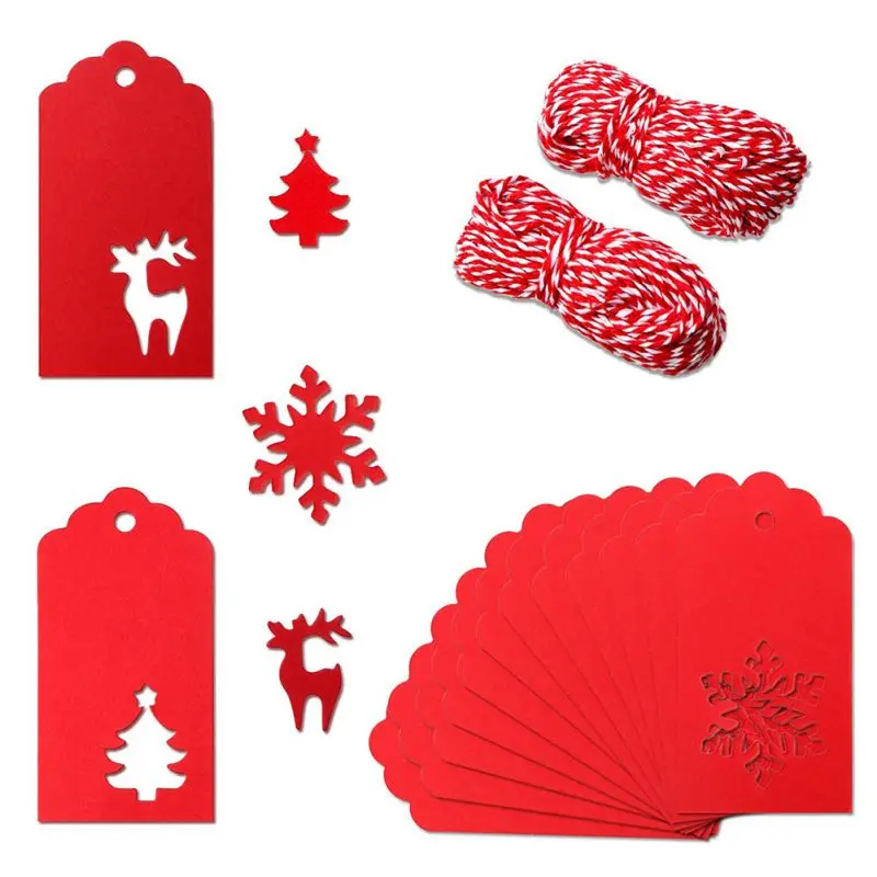 150pcs Рождественская елка висячий ярлык Рождественский набор этикеток крафт