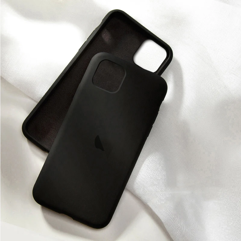 black Официальный силиконовый чехол для Apple iphone X Xs max 7 8 6 S 6 S Plus X XR с логотипом чехол для iphone 11 Pro max чехол - Цвет: black