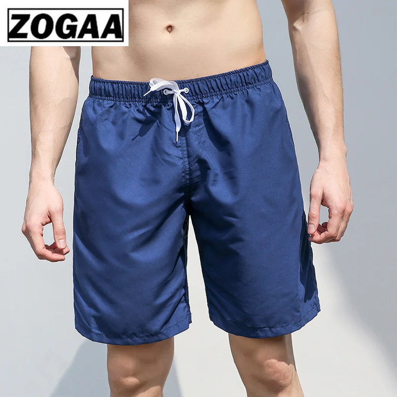 Мужские трусы до колена ZOGGA Однотонные для бодибилдинга 100% полиэстер высокого