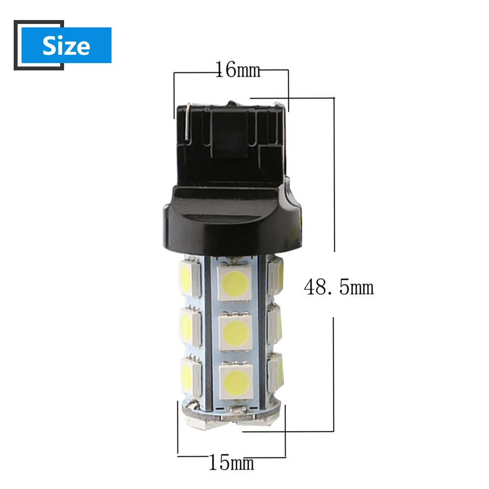 2 шт. DC12V 7440 T20 18 SMD 5050 Светодиодный лампа индикатора сигнала поворота обратный