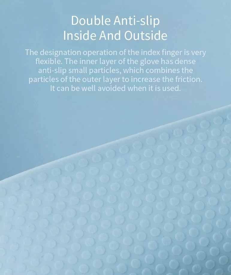 Xiaomi JJ Волшебные силиконовые перчатки для чистки, противоскользящие перчатки для мытья посуды, двухсторонние перчатки для домашней кухни