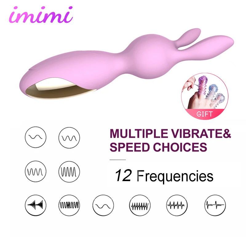 Мощный вибратор кролик для точки G Анальный с зарядкой от USB Стимуляция клитора