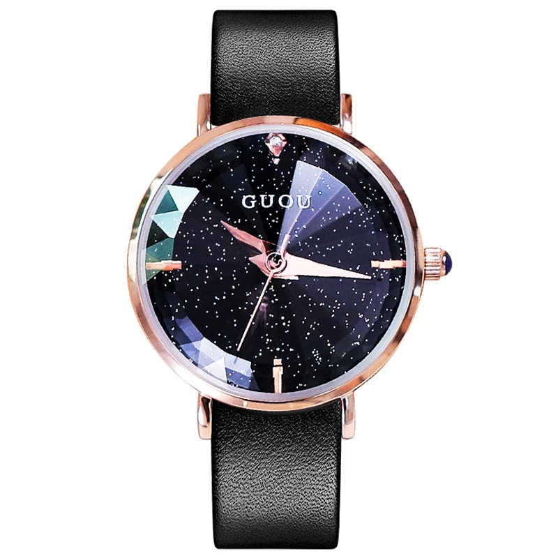 

SKY STAR LADY WATCH SIMPLE FASHION DRESS WOMEN WATCH WITH DIAMOND LEATHER WATCH