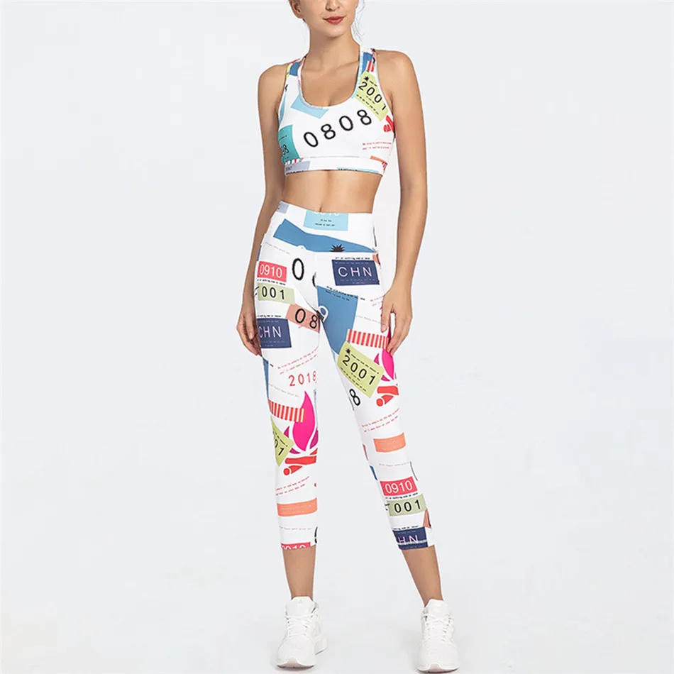 

Melody Sports Leggings for Women Tights with Print Pants Female Sportswear Workout Leggings Push Up Yoga Clothes