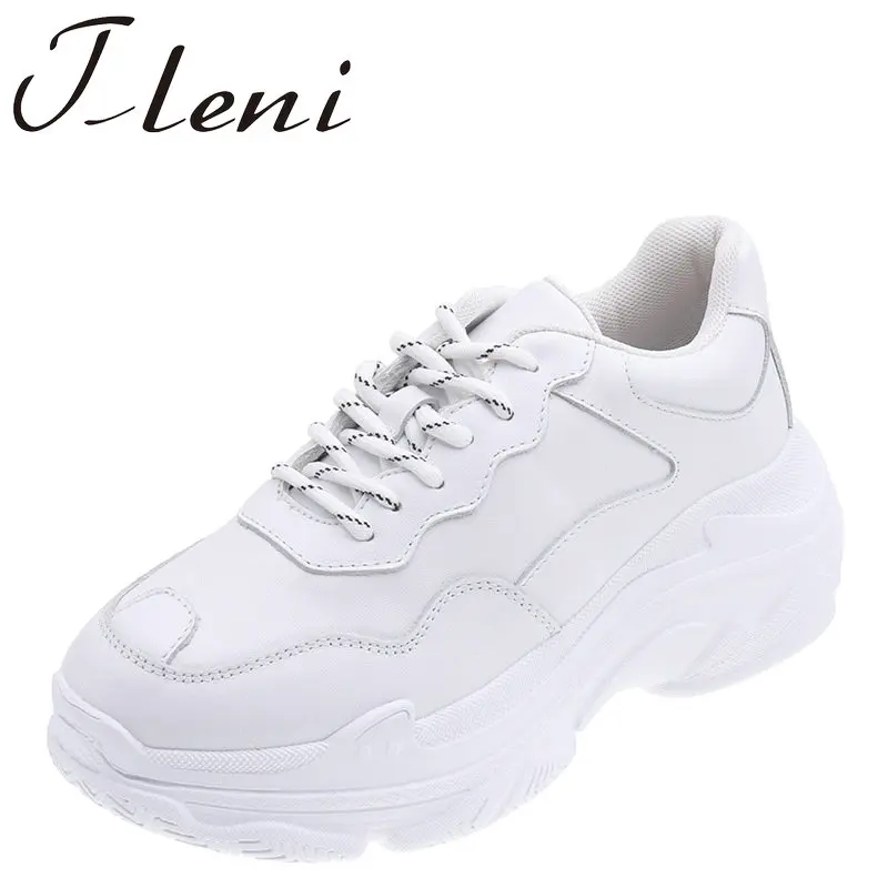 Высокие белые кроссовки для женщин Новинка лета 2019 дикая спортивная обувь на