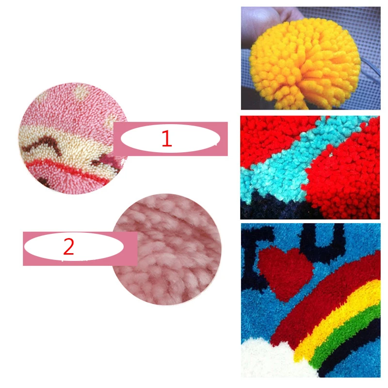 

Cushion Latch Hook Kit Pillow Mat DIY Craft 42CM 42CM Cross Stitch Needlework Crocheting Cushion Embroidery Guevara