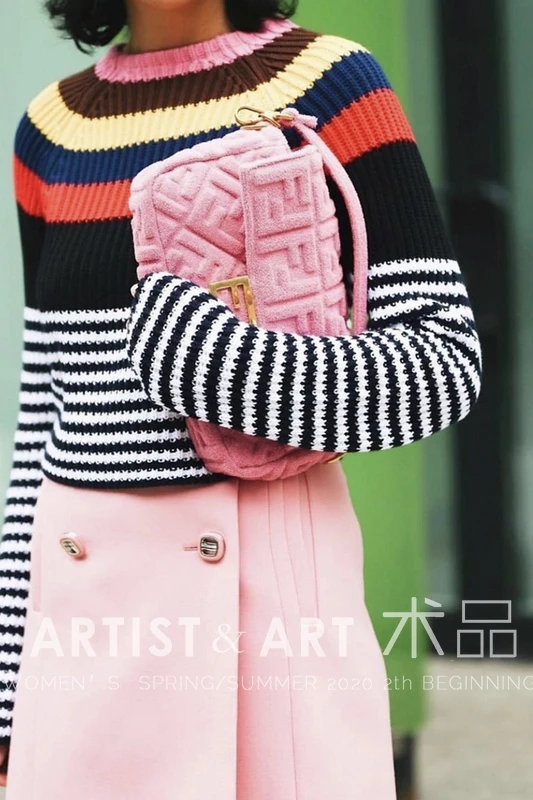 

Autumn Winter Fashion Streetwear Clothes 2020 Runway Designers Elegant Long Sleeve Knitted Striped woman sweaters