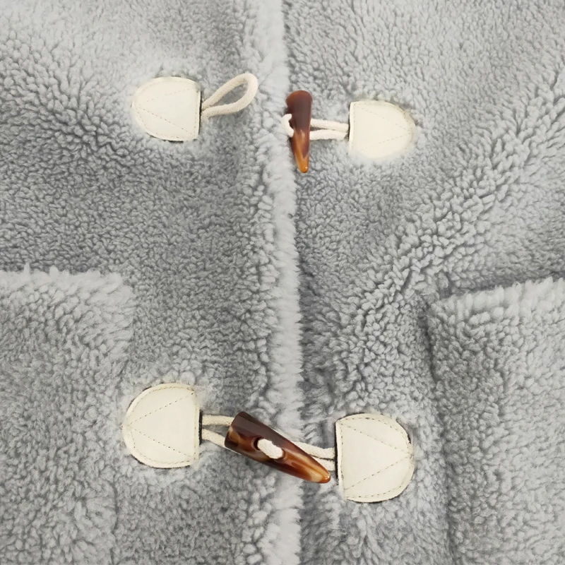 Winter New Fashion Womens Teddy Bear Coat Real Sheep Fur Parka Thick Warm Outerw ear  sheep shearing jacket