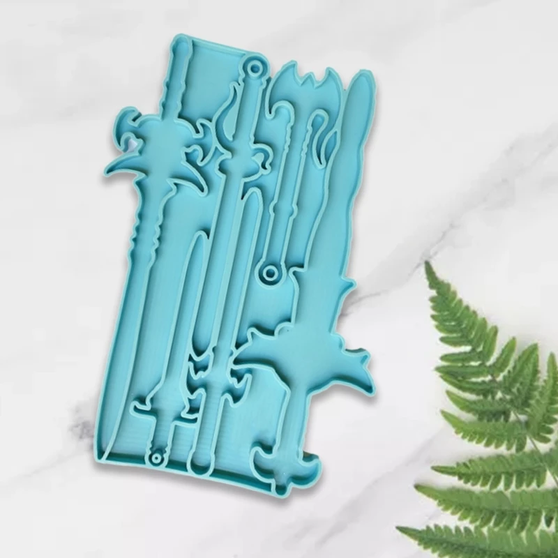 

Dagger Epoxy Resin Mold Keychain Pendant Casting Silicone Mould DIY Crafts Jewelry Making Tools