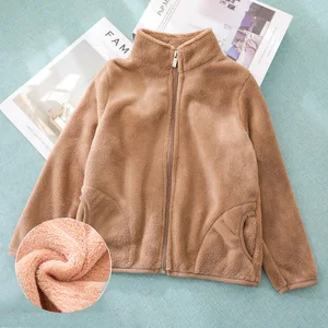 Детская куртка с меховым воротником, Ветровка для девочек, зимнее утепленное вельветовое пальто, джинсовая куртка для мальчика, От 4 до 12 лет