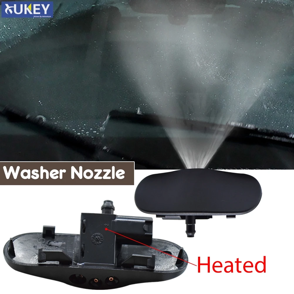 1 Pair Front Windscreen Washer Spray Glass Triple Water Nozzle Jet Heated For A3 A4 B8 A5 8T A6 4F A7 A8 TT Q3 Q5 2KD Q7