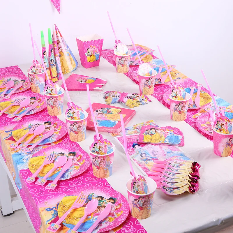 Одноразовая тарелка для чашек Шесть принцесс Disney шт./лот 168|Одноразовая посуда