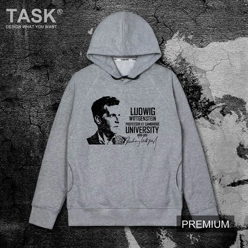 

Celebrity Ludwig Josef Johann Wittgenstein United Kingdom writer philosopher logic mens cotton long sleeve hoodie casual hipster