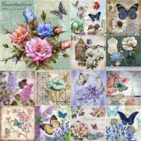 new 5d diy diamond painting butterfly diamond embroidery flower animal cross stitch full square round drill art home decor gift