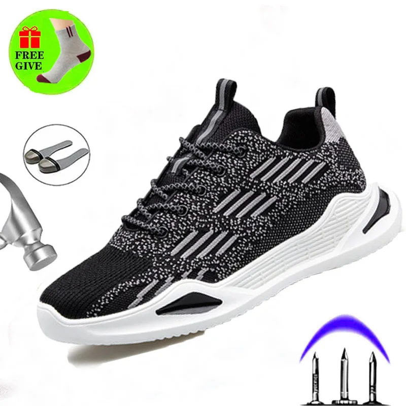 

Summer new men's shoes mesh breathable sports trend casual thick-soled flying woven running shoes