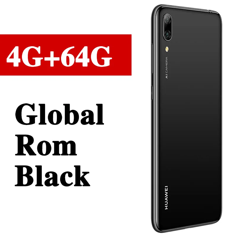 4G 64G Black Мобильный телефон huawei Enjoy 9 huawei Y7 Pro с глобальной ПЗУ, 6,26 дюймов, Восьмиядерный процессор Snapdragon 450, разблокировка лица, 4000 мАч, Android 8,1 - Цвет: 4G 64G Black