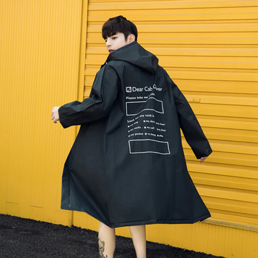 Мужской и Женский дождевик водонепроницаемый прозрачный желтый для мотоцикла