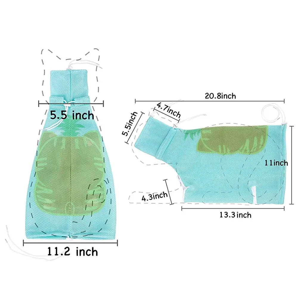 

1PC Pet Soft Cat Grooming Bag Adjustable Multifunctional Polyester Cat Washing Shower Mesh Bags Pet Nail Trimming Bags