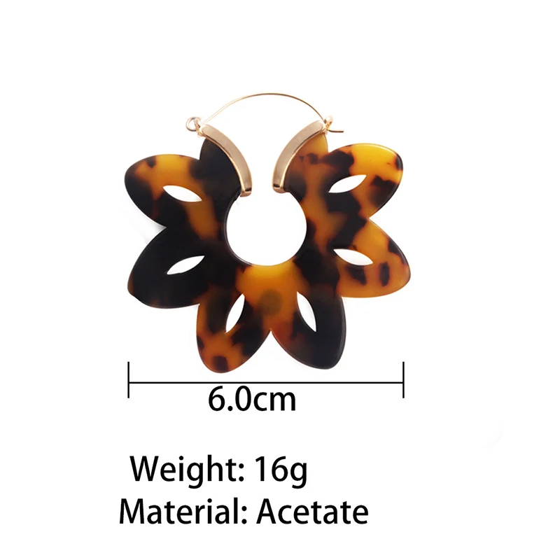 Новые акриловые серьги M &amp G с полыми цветами для женщин ацетатные полимерные