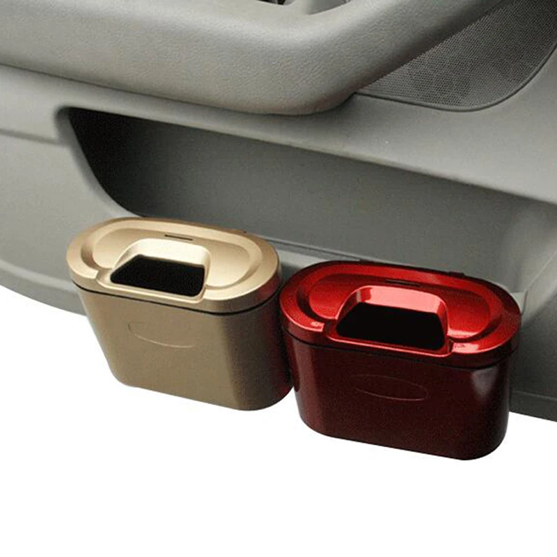 

Car Trash Bin Cans Folding Garbage Dust Holder Rubbish Cases Car Organizer Storage Bag Seat Waste Container Car Interior
