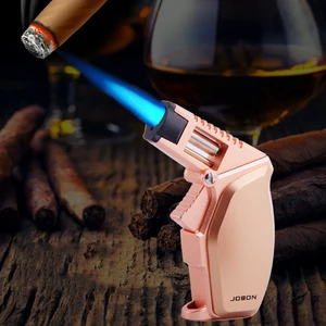 jobon upscale gas lighters fixed flame metal super firepower 1300c kitchen field bbq jet turbo lighter gadgets for men free global shipping