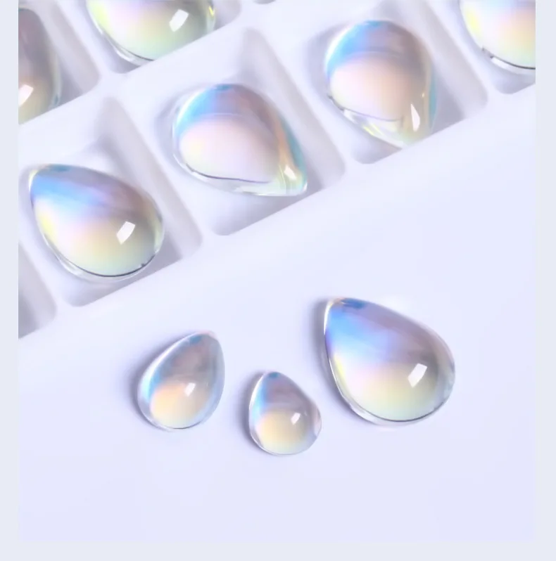 45 шт./пакет натуральный флюорит блестящий кристалл в форме капли воды Стразы