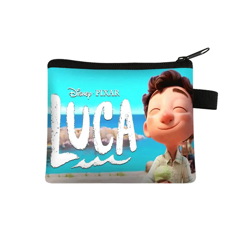 

2021 New Luca Disney Little Girls Wallet Cute Children's Coin Purse Simple Luca Pixar Cartoon Portable Coin Bag Key Storage Bags