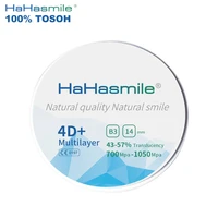 hahasmile multilayer teeth zirconia block dental laboratory 4d 100 tosoh 98mm b3 fixed zirconia restorative care material