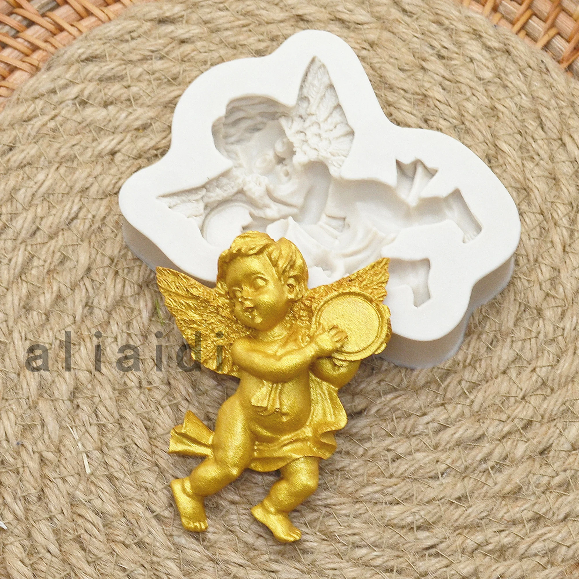 

Angel Baby Silicone Mold Cupcake Top Decorating Fudge Baby Birthday Cake Decoration Tool Biscuit Baking Chocolate Candy Mold 130