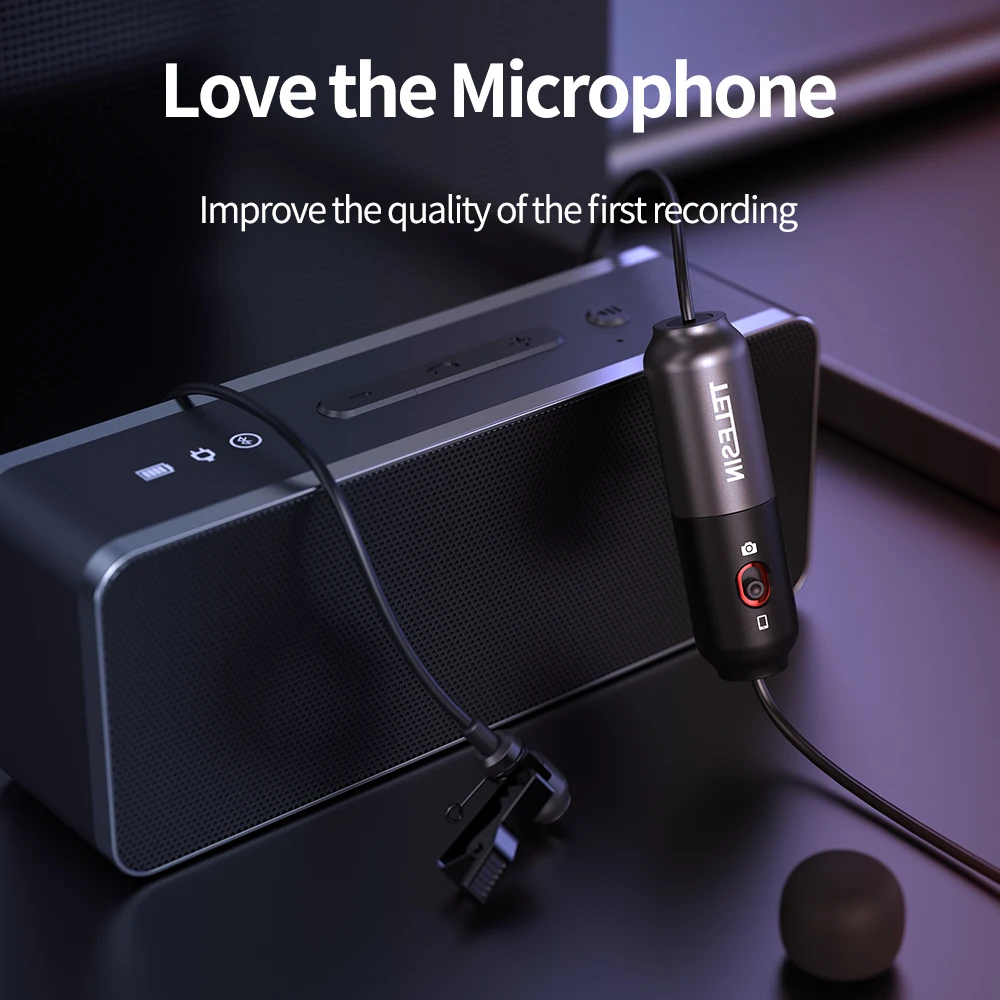 

Lavalier Microphone Lossless Noise Reduction for Conference Indoor Recording Live Broadcast and Vlog for Laptop Mobile Phone