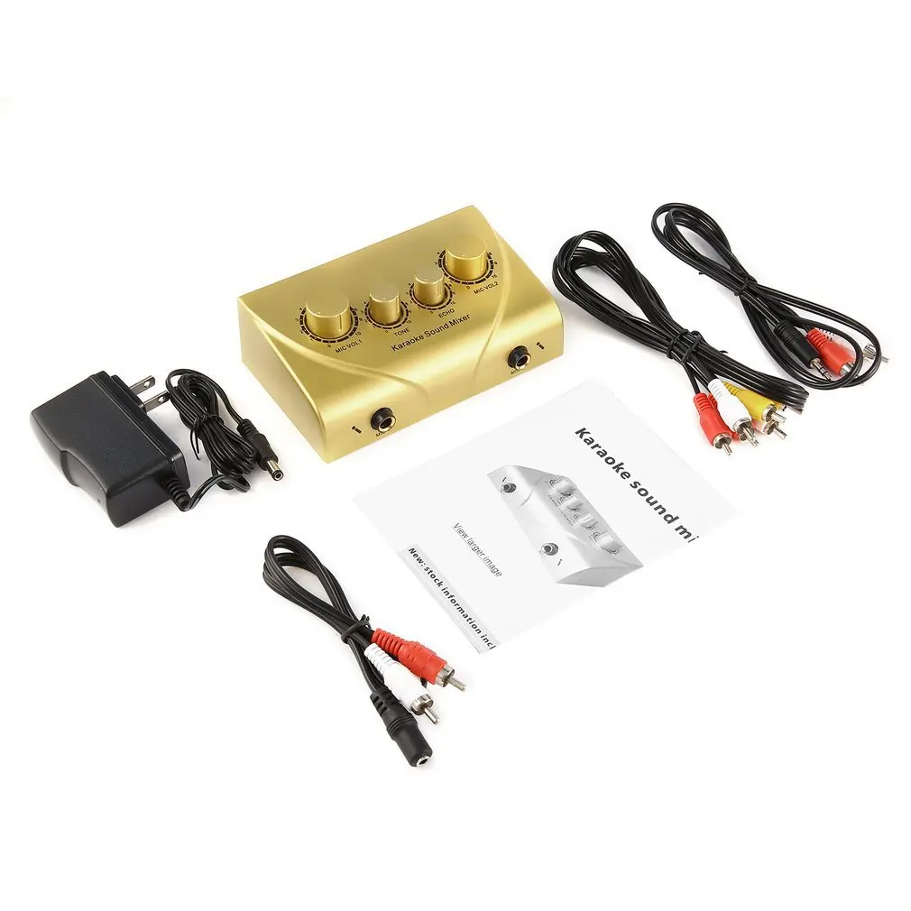 

Karaoke Sound Mixer Professional Audio System Portable Mini Digital Audio Sound Karaoke Machine Echo Mixer System