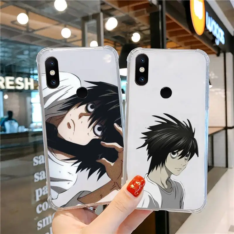 

Death Note L Lawliet Phone Case Transparent For Xiaomi CC 9 11 MAX3 Mix3 MIX2 6X 8 5x 10S 11 10 X SE lite Pro Soft Coque shell