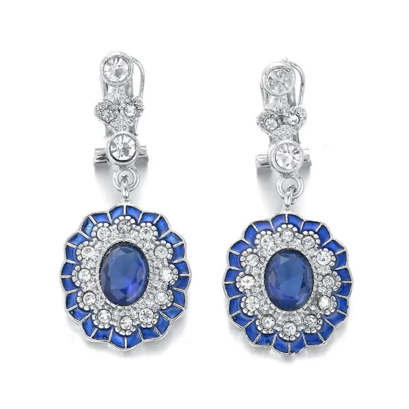 

Fashion Earrings Jewelry Oval Shape Zircon Stud Earrings Accessories for Women Wedding Engagement Gift to girlfriend