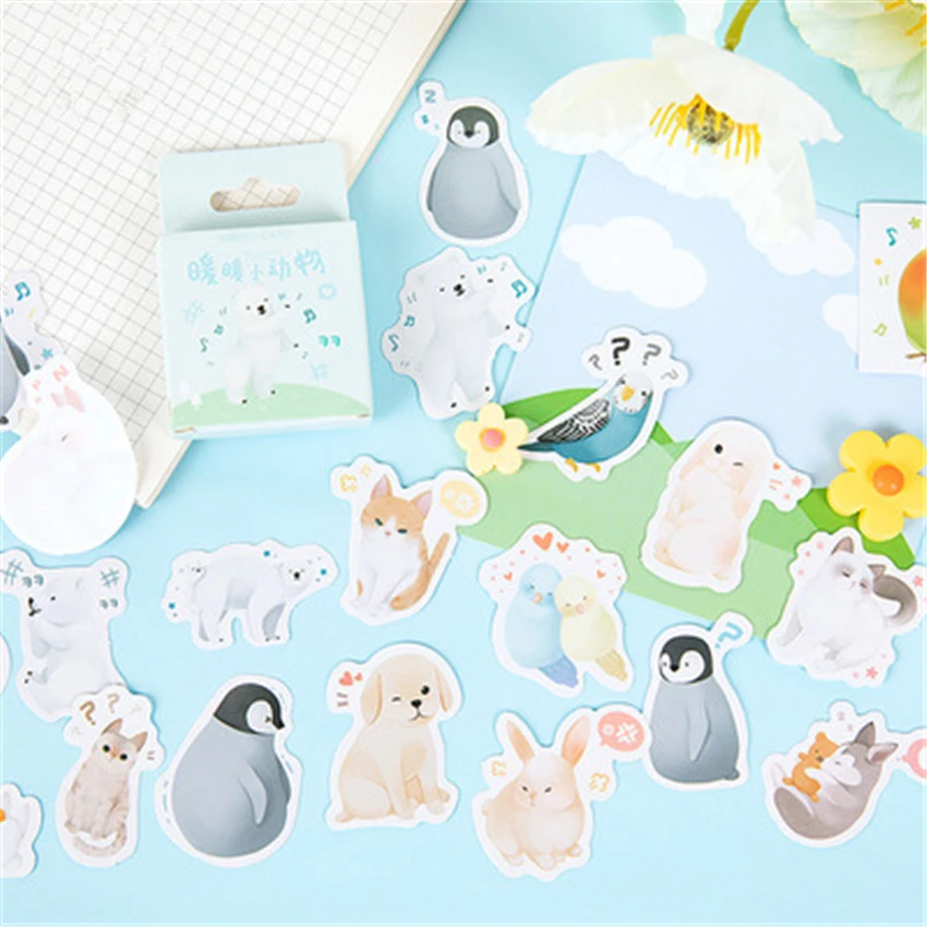 45 шт/теплые маленькие животные геометрические наклейки s каракули путешествия DIY