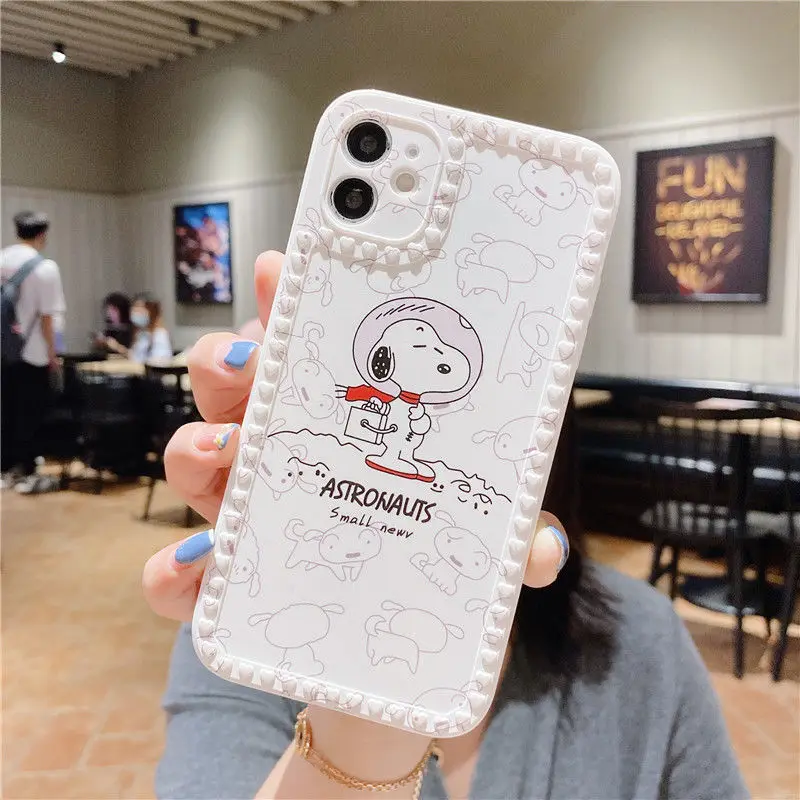 

Snoopy Silicone Case for IPhone 13/13Pro/13Promax/13min/X/XR/XS/XSMAX/11/12Pro/12mini Phone Couple Case Cover