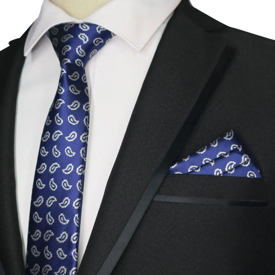 Мужской галстук-платок из полиэстера в полоску с цветочным узором жаккардовый