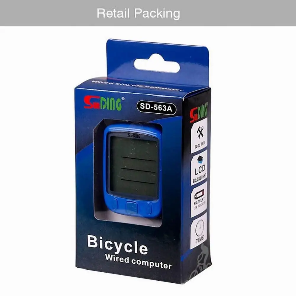 Водонепроницаемый велосипедный компьютер Спидометр беспроводной и проводной