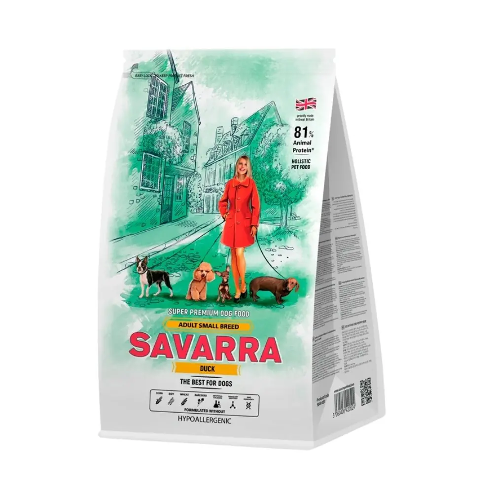 Сухой корм SAVARRA Adult Dog Small Breed для взрослых собак мелких пород Утка и рис 6кг|Сухой