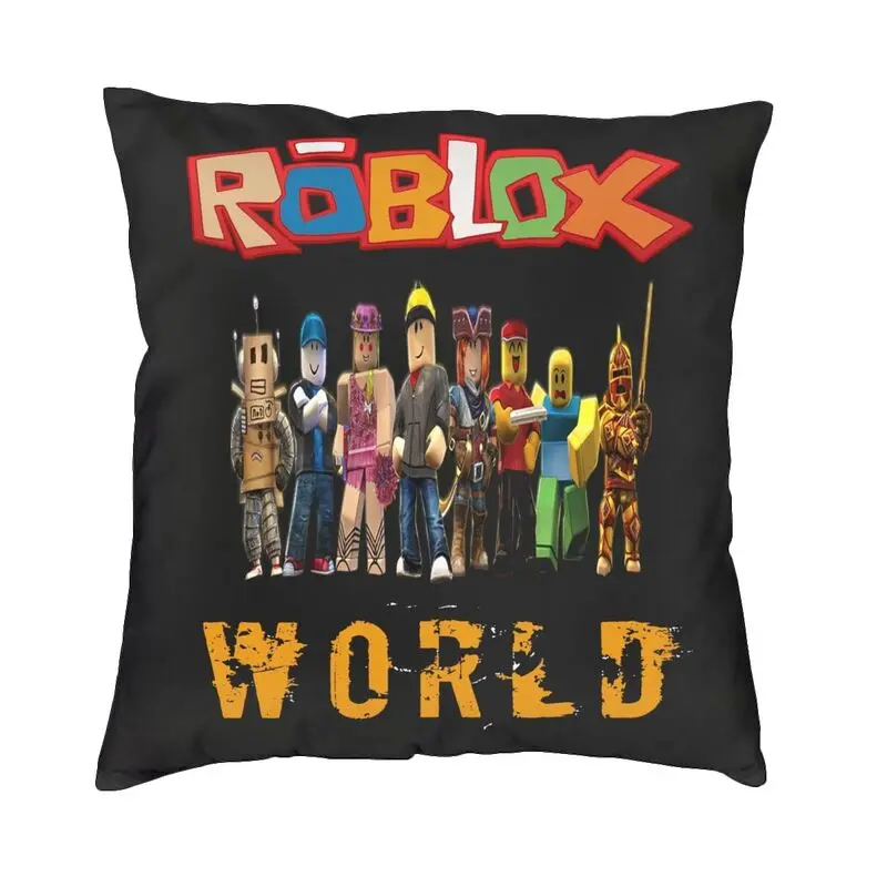 

Roblox World Cushion Cover 40x40cm Cartoon Anime Game Soft Nordic Pillows Home Decor