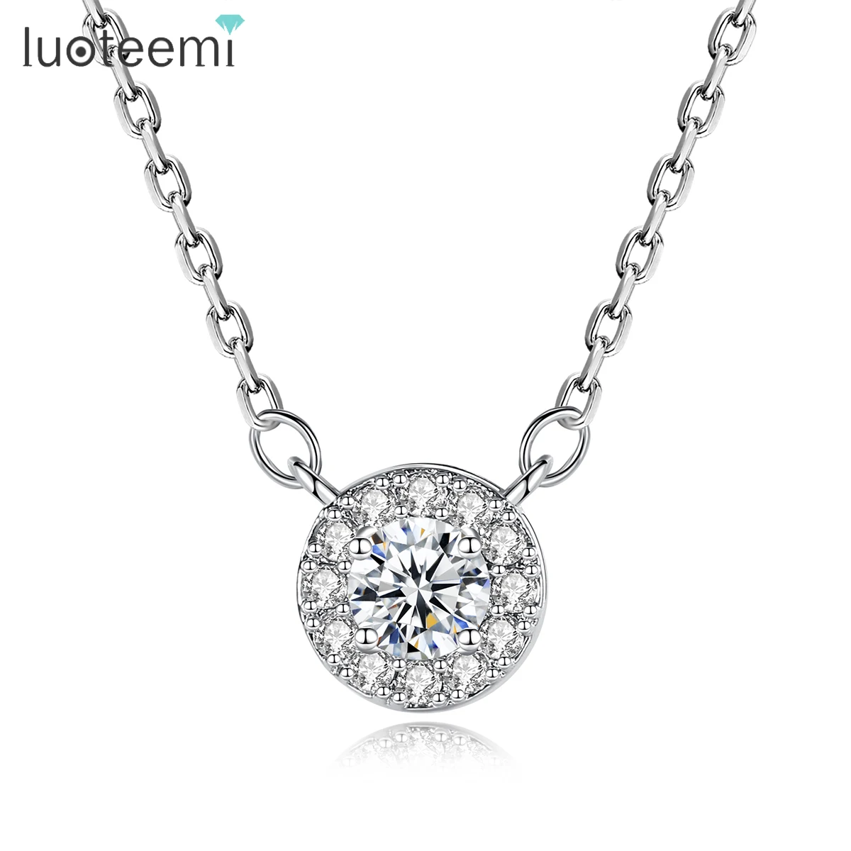 

LUOTEEMI Women Simple Small Round Circle Long Chian Necklace for Female Mothers Day Gift Collares Para Mujer Korean Fashion