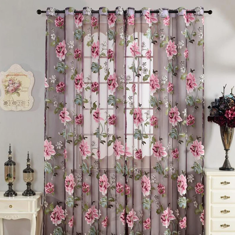 

1Piece Room Divider Tulle Sheer Curtain for Living Room Treatment Drape Panel Screen Voile Bedroom Balcony Window Curtain