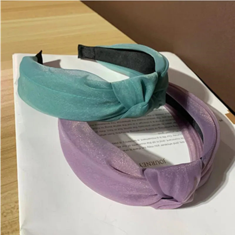 

Для девочек Однотонные аксессуары для волос повязка на голову с бантом для женщин, украшение для волос для умывания лица и повязка на голову...