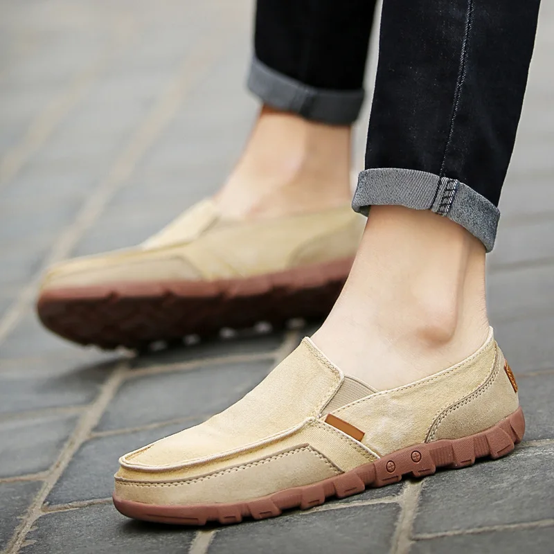 Новая мужская парусиновая обувь Мужская модная прочная удобная повседневная