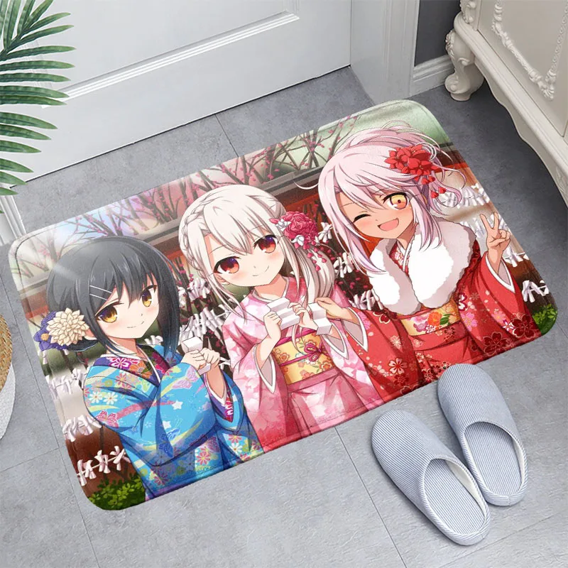 

Fate kaleid Liner Prisma Illya Doormat Bath/кухонный коврик, фланелевая губчатая ткань с 3D принтом, пушистый пользовательский Декор для спальни