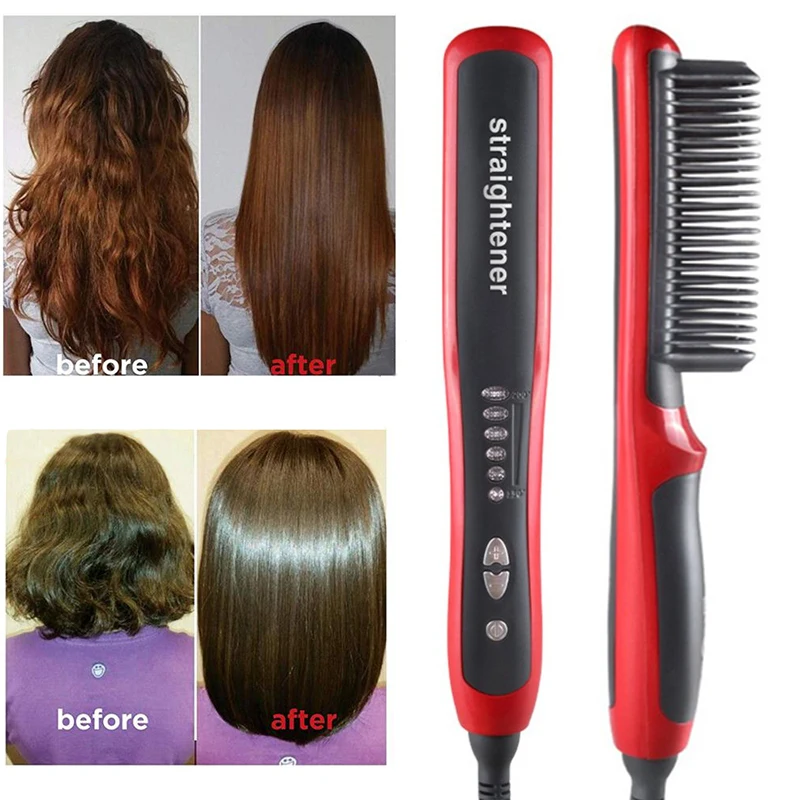 

Multi-functional beard straightening brush ceramic thermoelectric tool straightener straightener hair curler hot comb