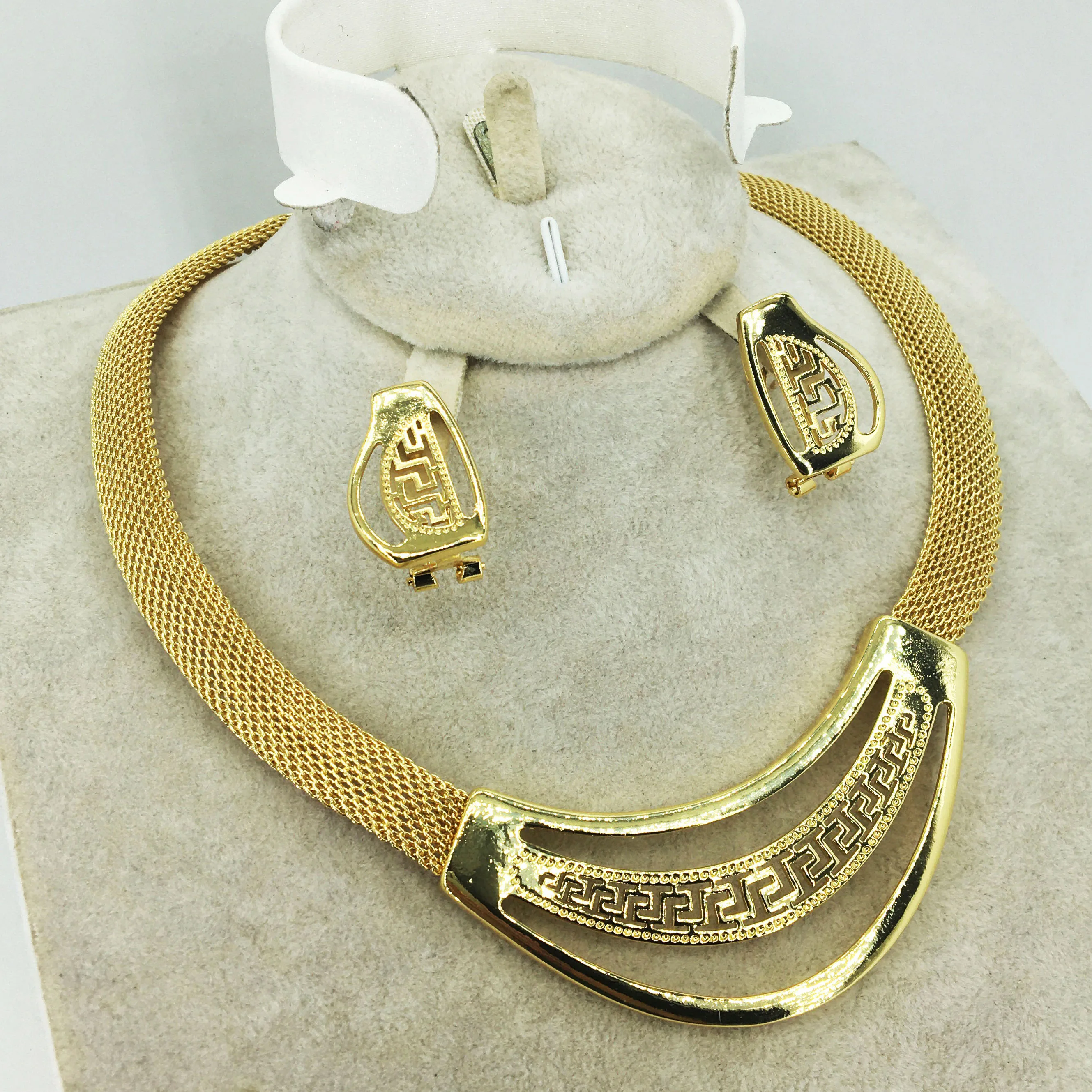 Лидер продаж Модный свадебный комплект ювелирных изделий из Дубая Африки