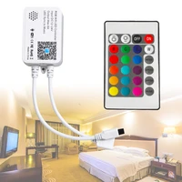 smart voice rgb led wifi controller 12v 24v 24 key music rgb controller led strip remote control for ios android smart phone