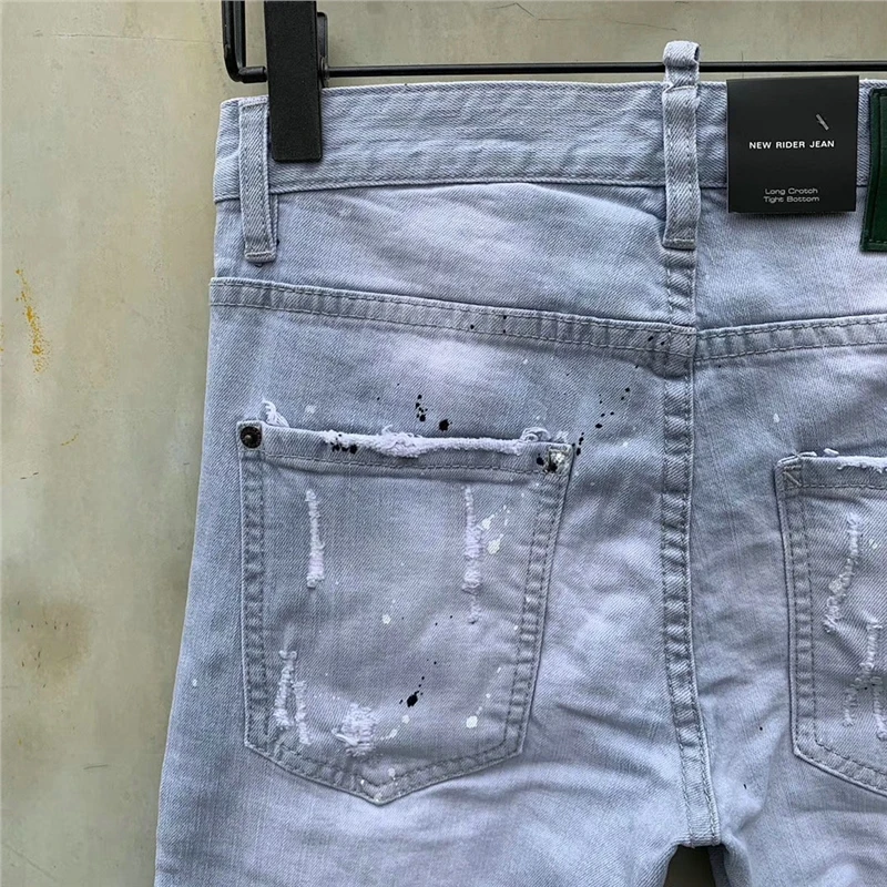 

Business Men's Jeans Pants Casual Denim Cotton Hip Hop Loose Work Long Trousers Jeans Pants Male jeans chandal hombre streetwear